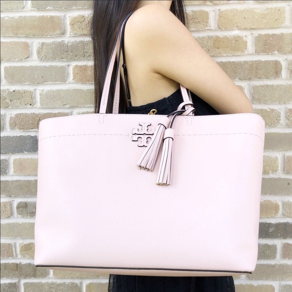 Gaby’sBags👜💕-Tory Burch  Leather Large Tote Pink - Picture 4 of 7
